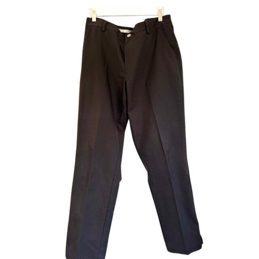 Puma Mens Golf Pants Black Solid Flat Front Golf Activewear - W34 L30